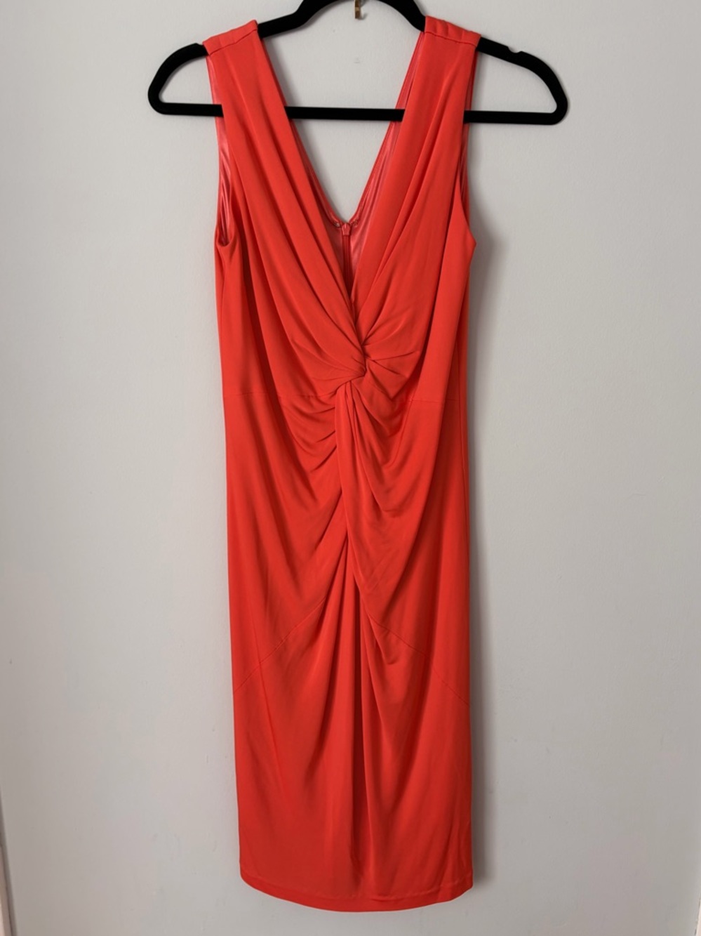 Robert Rodriguez Orange Ruched Sheath Dress Size 8